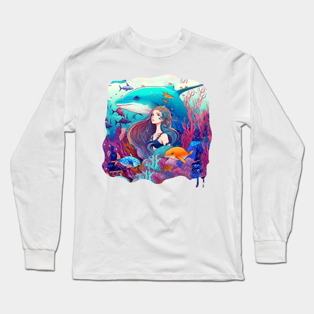 Marine Life Long Sleeve T-Shirt by Billy23-Shop